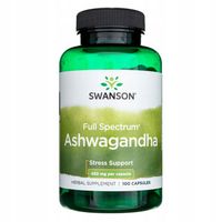 Ashwagandha Adaptogen Żeń-szeń Swanson Sen Pamięć Stres Zmęczenie Mózg 100k
