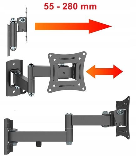 EXTRA MOCNY OBROTOWY UCHWYT DO MONITORA lub TELEWIZORA 10-32 cal na Arena.pl