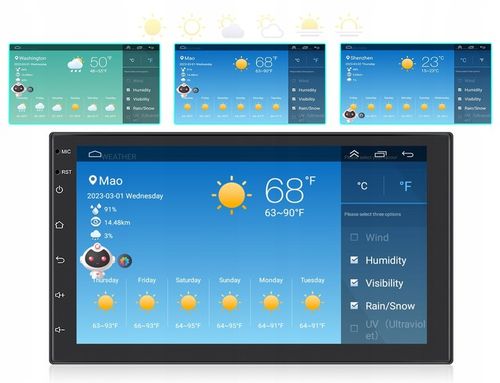 RADIO SAMOCHODOWE 2 DIN ANDROID AUTO CARPLAY 6GB/128GB ANDROID WIFI RDS DSP na Arena.pl