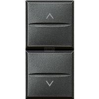 AXOLUTE - Przycisk podwójny z blokadą 1 moduł AXIAL ANTRACYT Bticino HS4037