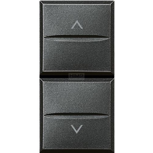 AXOLUTE - Przycisk podwójny z blokadą 1 moduł AXIAL ANTRACYT Bticino HS4037 na Arena.pl