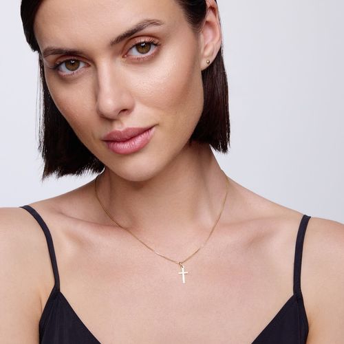 złoty elegancki krzyżyk 585 28mm na Arena.pl