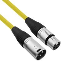 Kabel przewód mikrofonowy XLR XLR 6 m 0,22 mm AWG 24 żółty