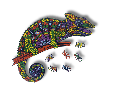 Puzzle Drewniane dla dzieci i dorosłych Kameleon 2 Chameleon 2 na Arena.pl