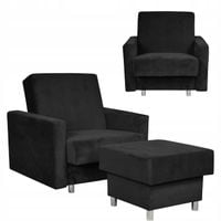 Fotel rozkładany Alicja z podnóżkiem do spania z pojemnikiem Family Meble