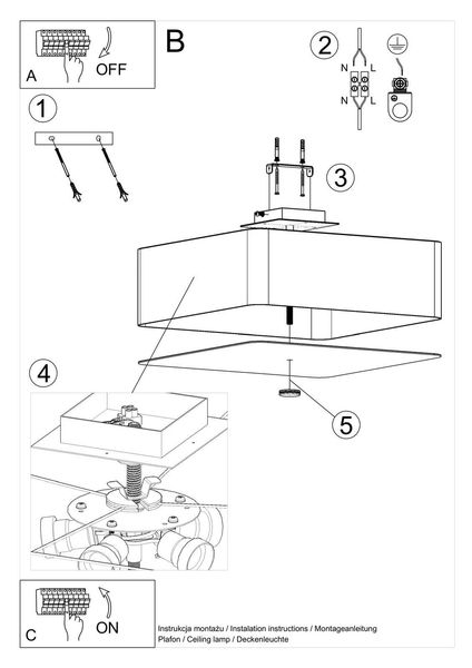 Plafon LOKKO 45 biały zdjęcie 5