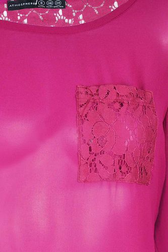 Szyfonowa, amarantowa, bluzka - 40 / L na Arena.pl