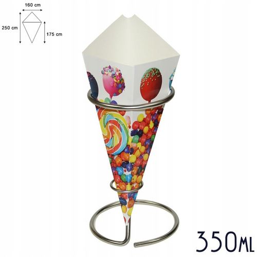 Rożki na Bubble Waffle gofry bąbelkowe Rożek do gofrów 350 ml - 100 sztuk na Arena.pl