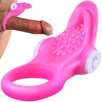 PIERŚCIEŃ NA PENISA Stymuluje Łechtaczkę WIBRATOR RÓŻOWY