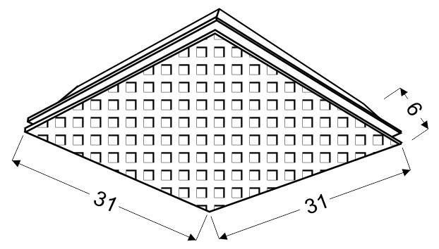 Mosaic plafon 31x31 1x9W led zdjęcie 2