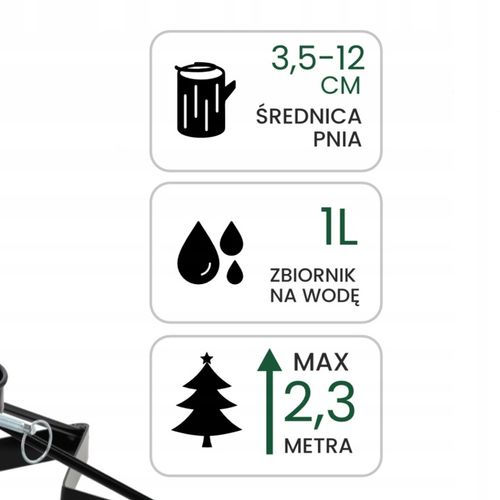 Stojak Pod Choinkę Choinkowy Choinka Metalowy Czarny Z Pojemnikiem na Wodę na Arena.pl