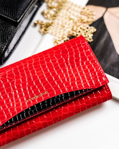 duży, lakierowany portfel damski ze zwierzęcym wzorem - peterson na Arena.pl