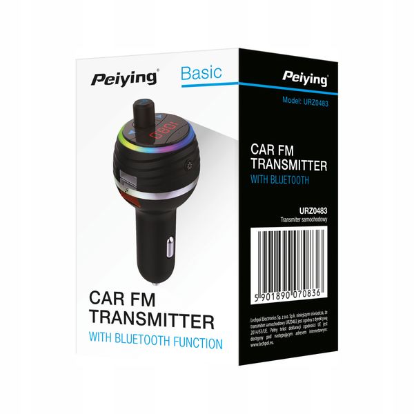 Transmiter Samochodowy BT 5.0 2x USB SD Ładowarka zdjęcie 3