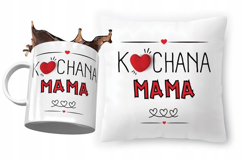 Zestaw Dla Mamy Poduszka + Kubek Prezent Z Nadrukiem Ze Zdjęciem zdjęcie 1
