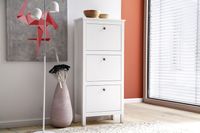 OLE biała szafka na buty matowa - przedpokój styl skandynawski