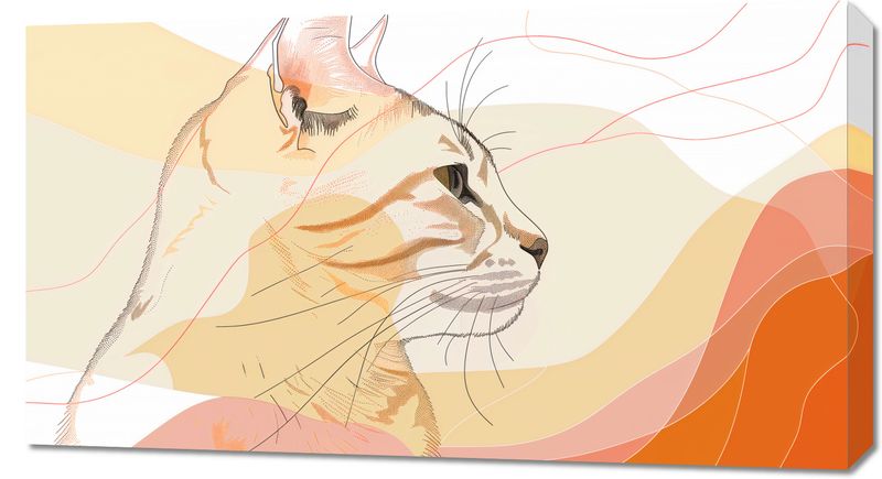Obraz 90x50cm Delikatny Profil Kota zdjęcie 1