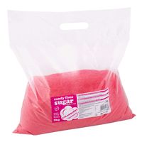 kolorowy smakowy cukier do waty cukrowej czerwony o smaku truskawkowym 5kg