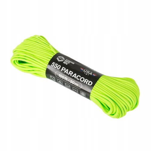 Linka Atwood 550 Rope Paracord 4mm/30m Neon Green na Arena.pl