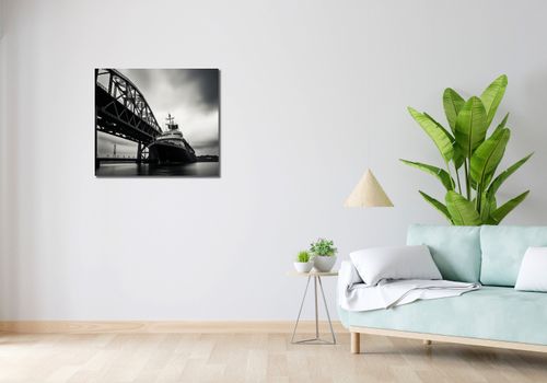 Obraz 70x60cm Statek przy Moście na Arena.pl