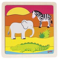 GOKI : Drewniana układanka Afryka