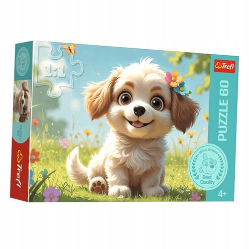 Puzzle 60 elementów Szczeniaczkiem być! 17408 Trefl Piesek na Arena.pl