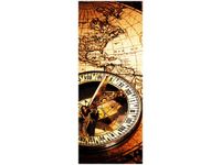 40X100CM STARA MAPA ŚWIATA OBRAZ PION