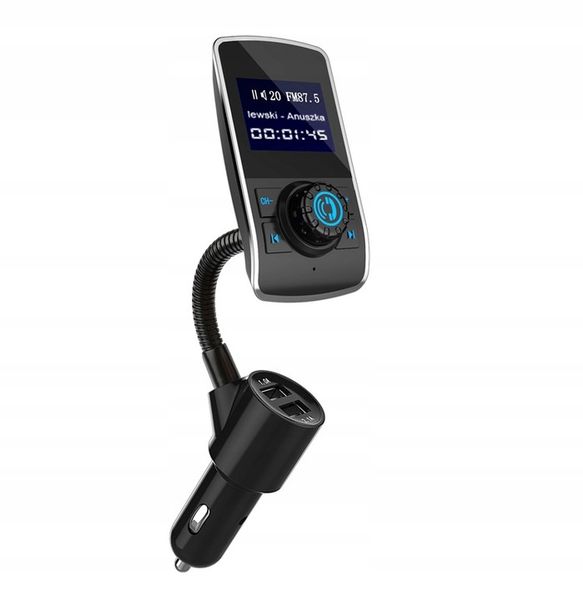 Transmiter Bluetooth FM Ładowarka 2x USB MP3 JACK zdjęcie 3