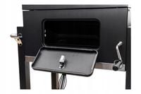 GRILL WĘGLOWY OGRODOWY ŻELIWNY RUSZT Z TERMOMETREM POPIELNIK