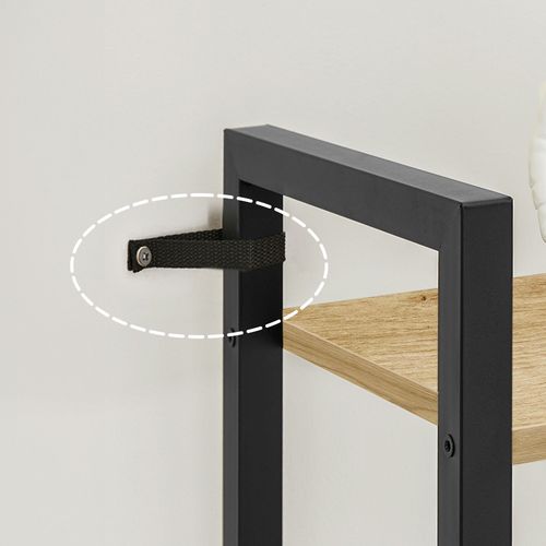 Regał na książki 6 półek dąb artisan czarny loft 186 cm na Arena.pl