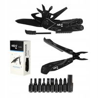 2X Multitool Narzędzie Wielofunkcyjne NILS 12w1 Nóż składany + krzesiwo + B