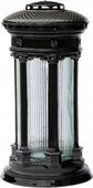ZNICZ LAMPION VALETTA SANTA MAROZZA PIĘKNY CZARNY SZKŁO RYFLOWANE 34 cm