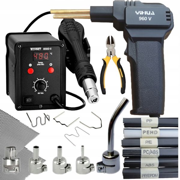 858D II 960V SPAWARKA PLASTIKU ZSZYWARKA TWORZYW DYSZA DŁUGA 6 TYPÓW SPOIW zdjęcie 1