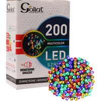 LAMPKI ŚWIĄTECZNE z dodatkowym gniazdem 200LED 10m zewnętrzne na ogród dom