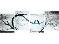 45CM 120CM ZEGAR 4 ELEM W TURKUSOWYM ŚWIETLE KSIĘŻYCA ŚCIENNY