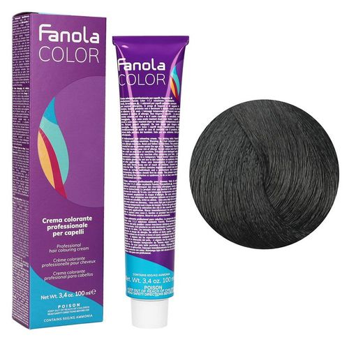 Fanola Color Farba do włosów w kremie, koloryzacja trwała, 100ml 1.0 Black na Arena.pl
