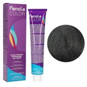 Fanola Color Farba do włosów w kremie, koloryzacja trwała, 100ml 1.0 Black