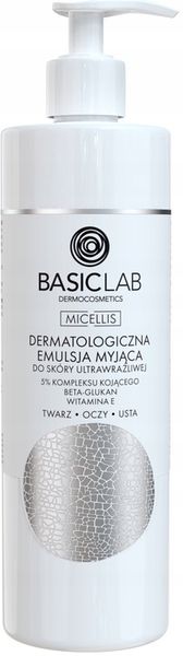 BasicLab Dermatologiczna Emulsja Myjąca do Skóry Ultrawrażliwej 300 ml zdjęcie 1