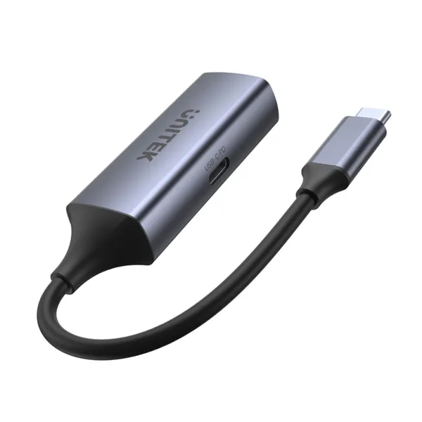 Unitek Adapter USB-C - RJ45 1Gbit LAN, PD 100W zdjęcie 1