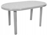 MOCNY DUŻY STÓŁ OGRODOWY PLASTIKOWY 135x80 SZARY