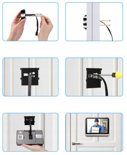 Inteligentny Wizjer Judasz Do Drzwi Kamera 4.3" z Ekranem PIR WiFi TUYA na Arena.pl