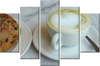 100CM 150CM OBRAZ 5 ELEM KAWA MUFFINEK DON MCCULLOUGH ŚCIENNY