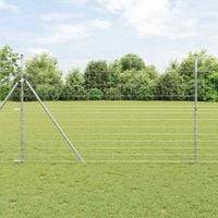 Ogrodzenie pastwiskowe Srebrny 50 x 1,5 m Stal galwanizowana