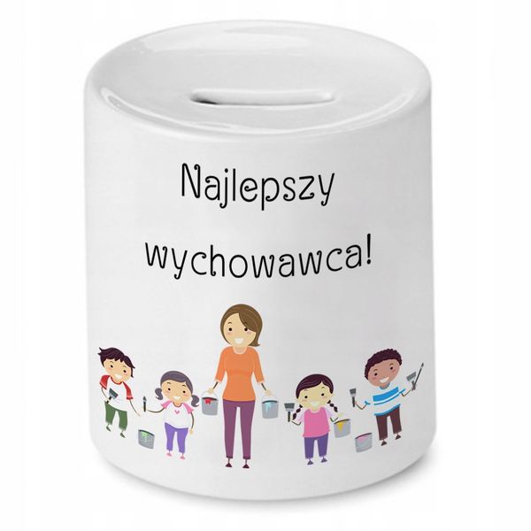 Skarbonka Na Dzień Nauczyciela Wychowawca Z Nadrukiem Ze Zdjęciem zdjęcie 1