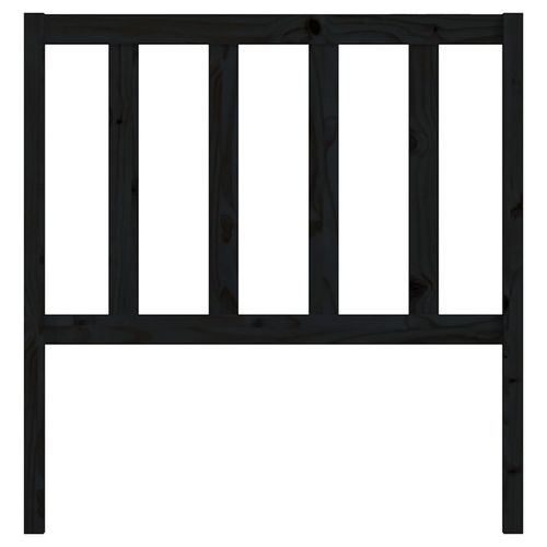 Wezgłowie łóżka, czarne, 106x4x100 cm, lite drewno sosnowe na Arena.pl