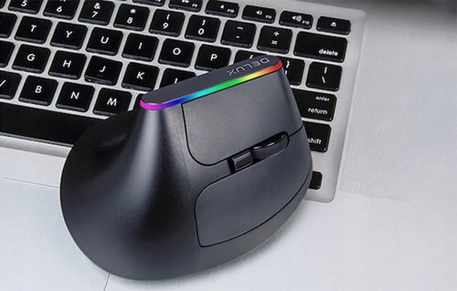 Bezprzewodowa Mysz Pionowa Delux M618db Bluetooth 2.4g 4000dpi Rgb na Arena.pl