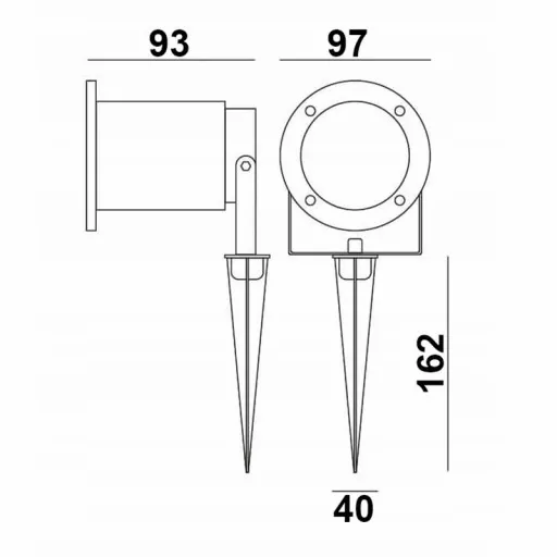Lampa Reflektor LED wbijany GU10 Czarny zdjęcie 5