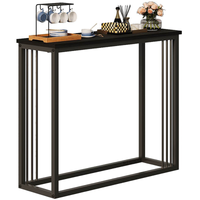 KONSOLA STÓŁ CZARNA DO PRZEDPOKOJU STOLIK BOCZNY REGAŁ POJEMNY WYSOKI 75 CM