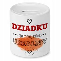 Skarbonka Dzień Dziadka Dla Mnie Jesteś Idealny Z Nadrukiem Ze Zdjęciem