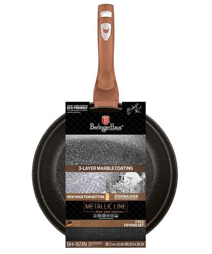 zestaw 2 patelni granitowych berlinger haus rose gold bh-1611 na Arena.pl