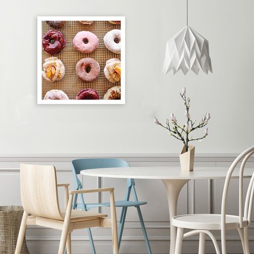 Obraz na płótnie - Canvas, Kolorowe donuty 90x90 na Arena.pl